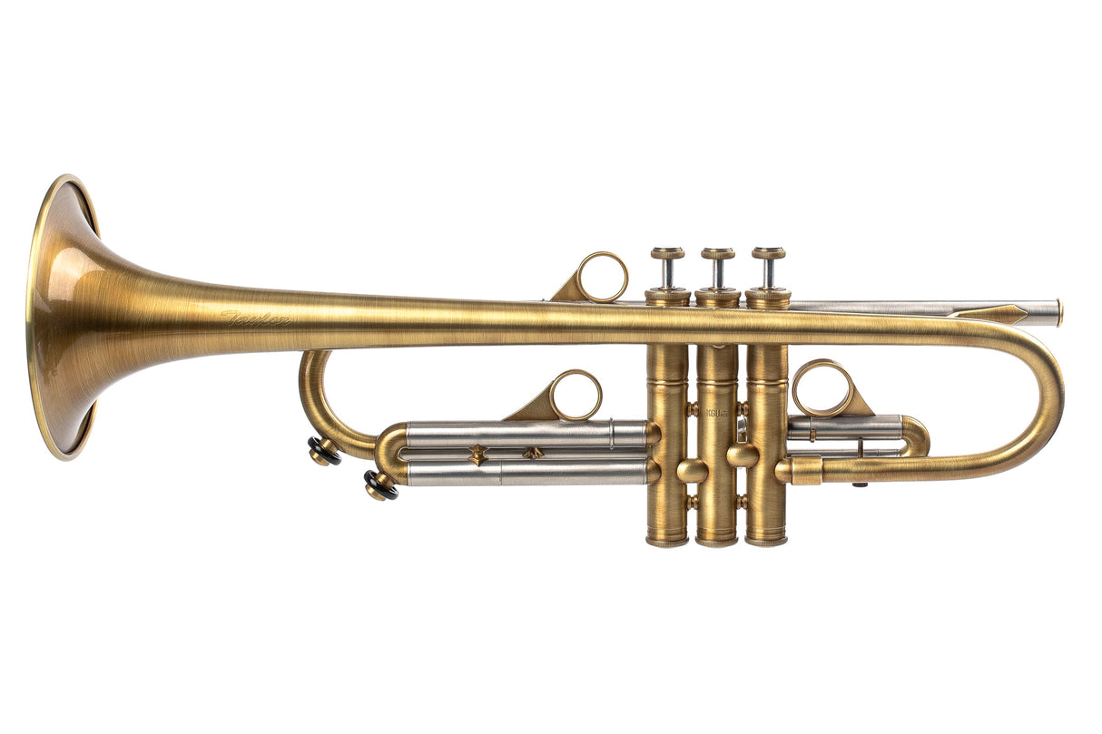 KGUmusic 135mm Taylor Bell RS Trumpet – Satin Brass Finish