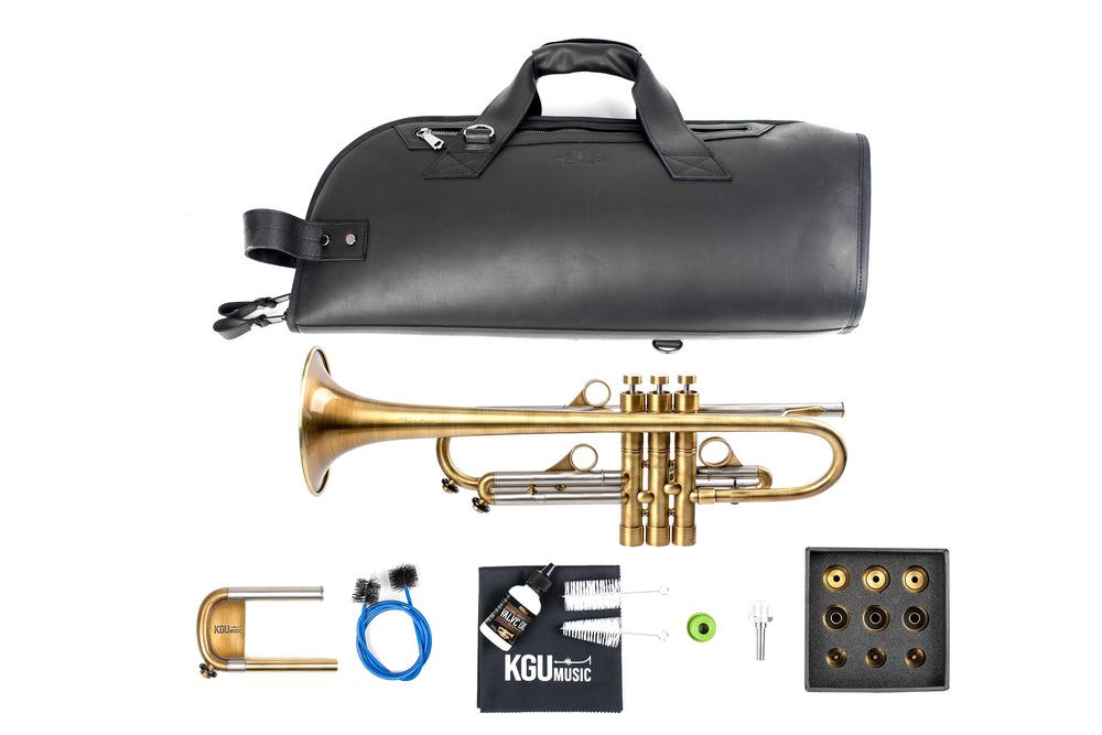 KGUmusic 135mm Taylor Bell RS Trumpet – Satin Brass Finish