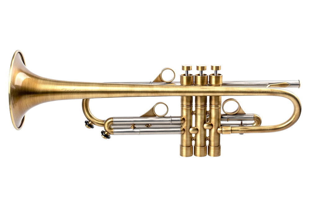 KGUmusic 135mm Taylor Bell RS Trumpet – Satin Brass Finish