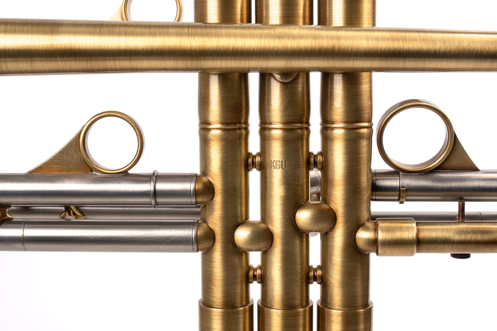 KGUmusic 135mm Taylor Bell RS Trumpet – Satin Brass Finish