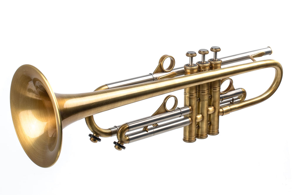 KGUmusic 135mm Taylor Bell RS Trumpet – Satin Brass Finish