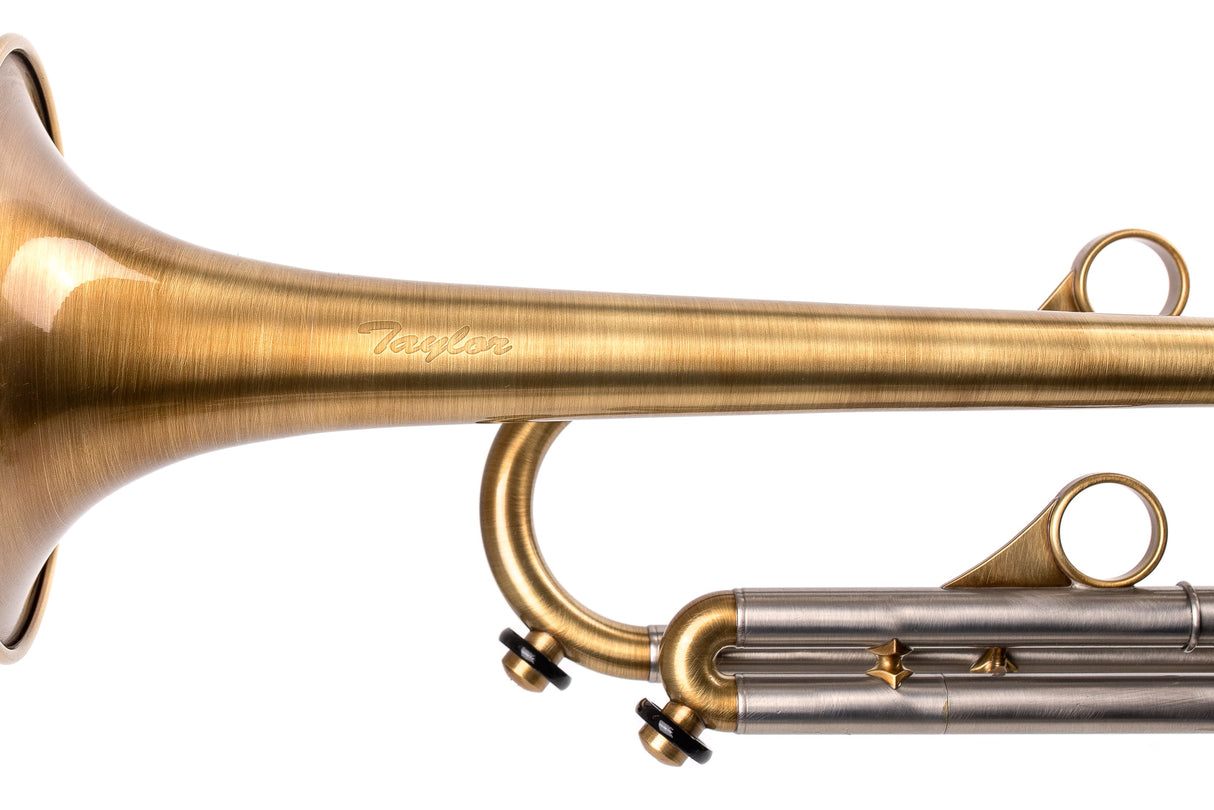 KGUmusic 135mm Taylor Bell RS Trumpet – Satin Brass Finish