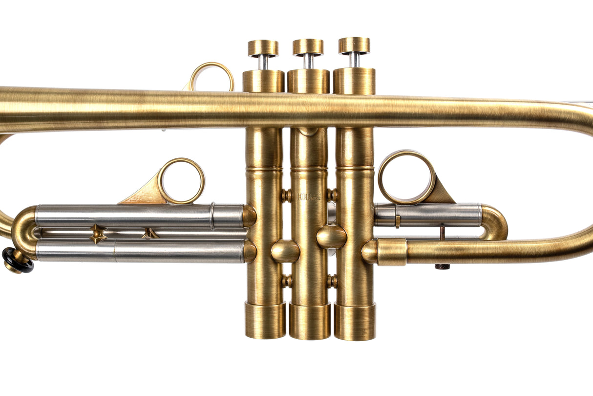 KGUmusic 135mm Taylor Bell RS Trumpet – Satin Brass Finish