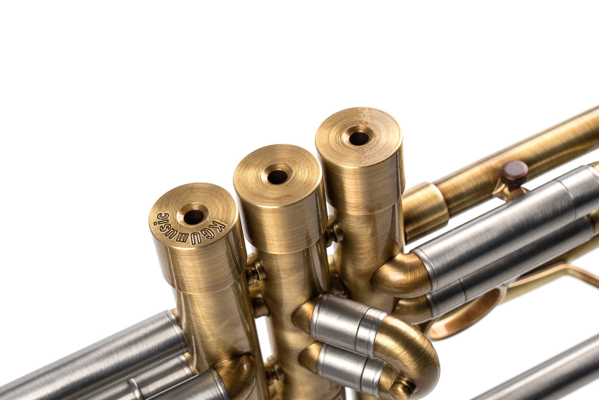 KGUmusic 135mm Taylor Bell RS Trumpet – Satin Brass Finish