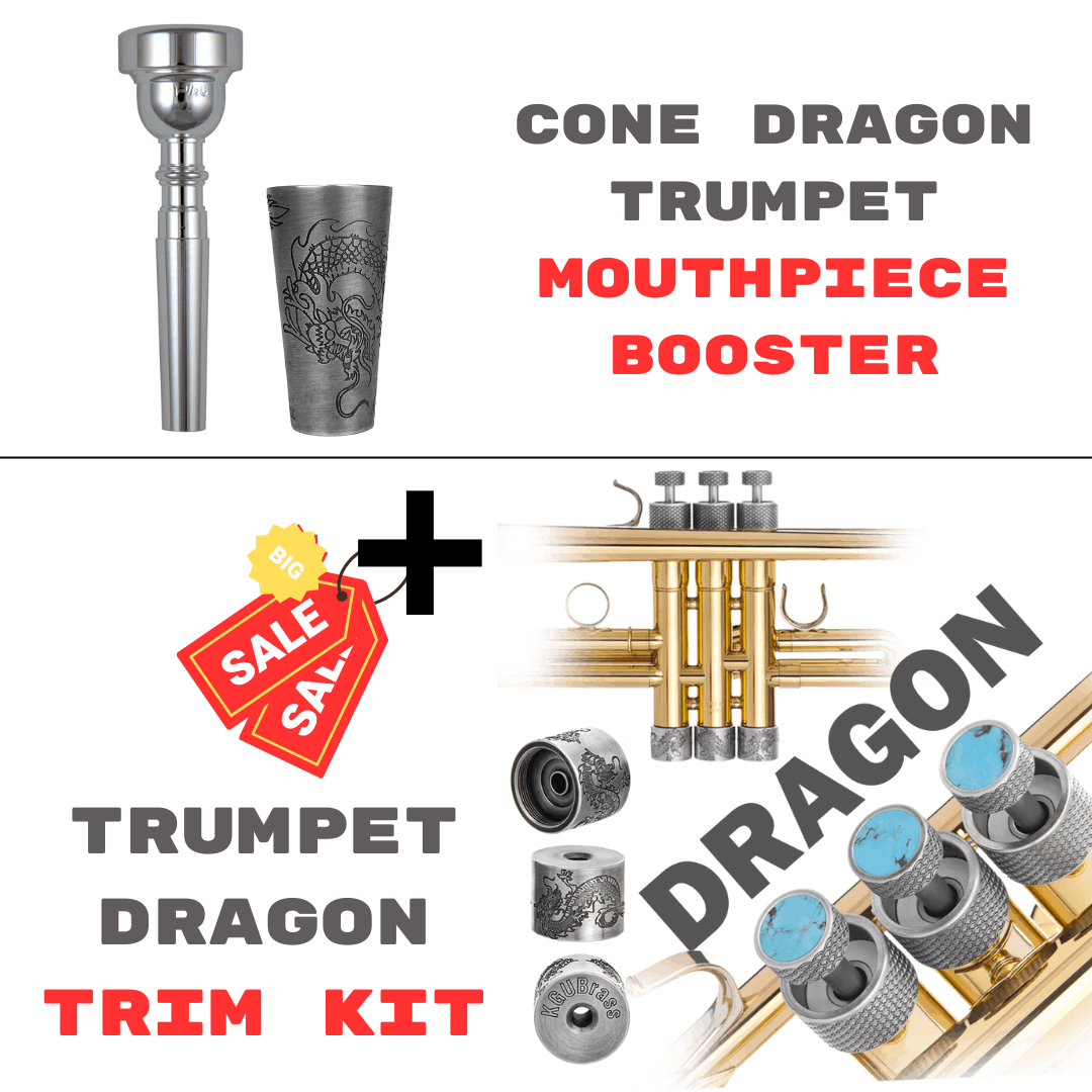 KGUmusic Dragon Heavy Trim Kit + Cone Dragon Trumpet Mouthpiece Booster