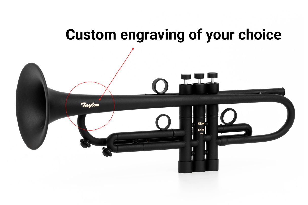 KGUmusic RS Trumpet with 130 mm Taylor Bell | Black Lacquer