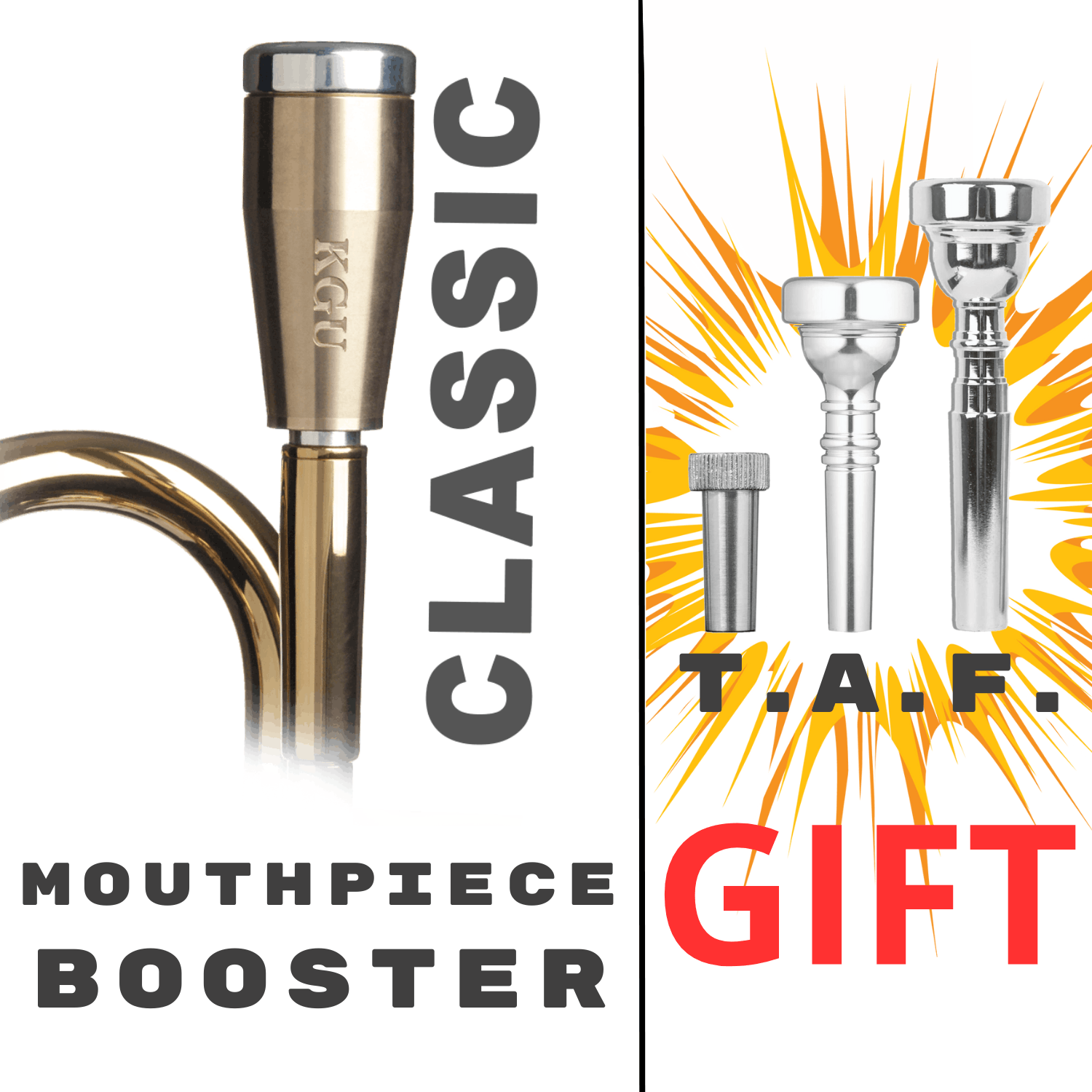 CLASSIC Trumpet Mouthpiece Booster + T.A.F. - Trumpet Adapter for