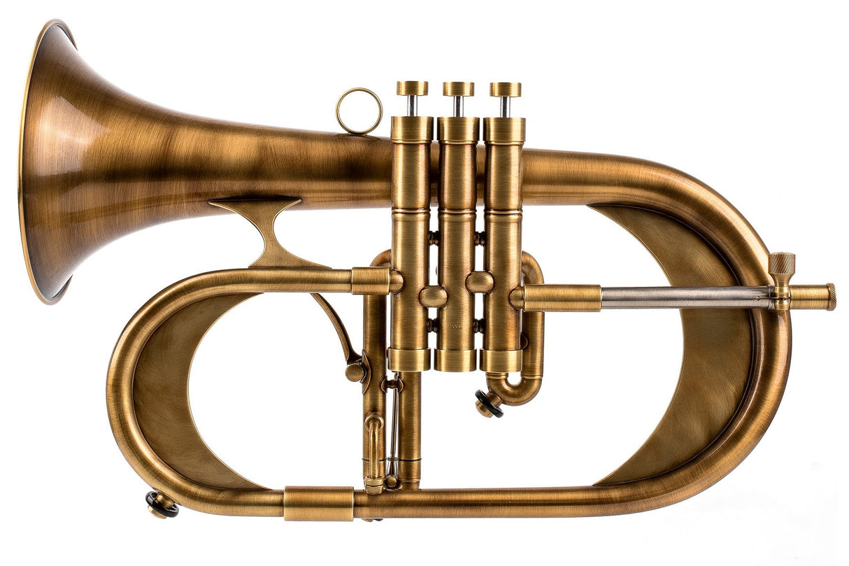 KGUmusic Handcrafted Flugelhorn | Red Brass 165 mm Bell, Dark Satin