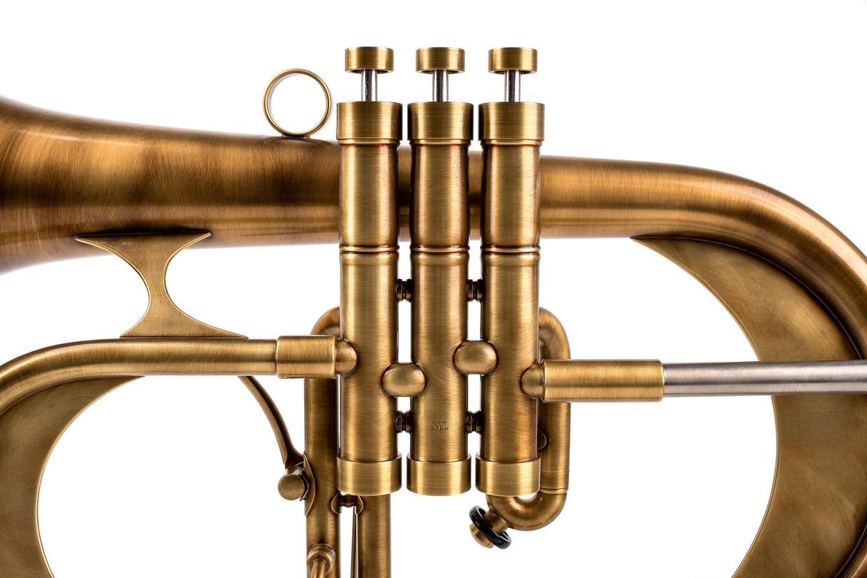 KGUmusic Handcrafted Flugelhorn | Red Brass 165 mm Bell, Dark Satin