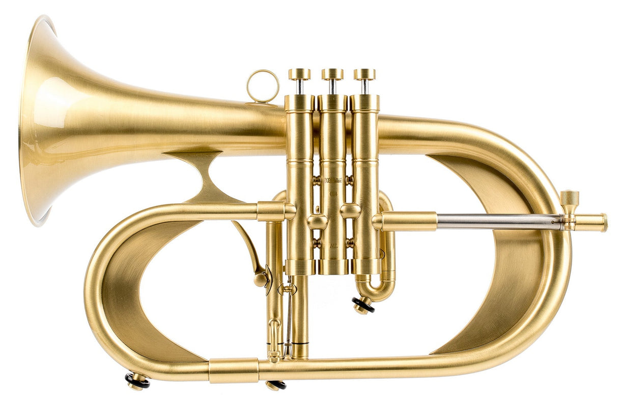 KGUmusic Handcrafted Flugelhorn | Red Brass 165 mm Bell, Light Satin