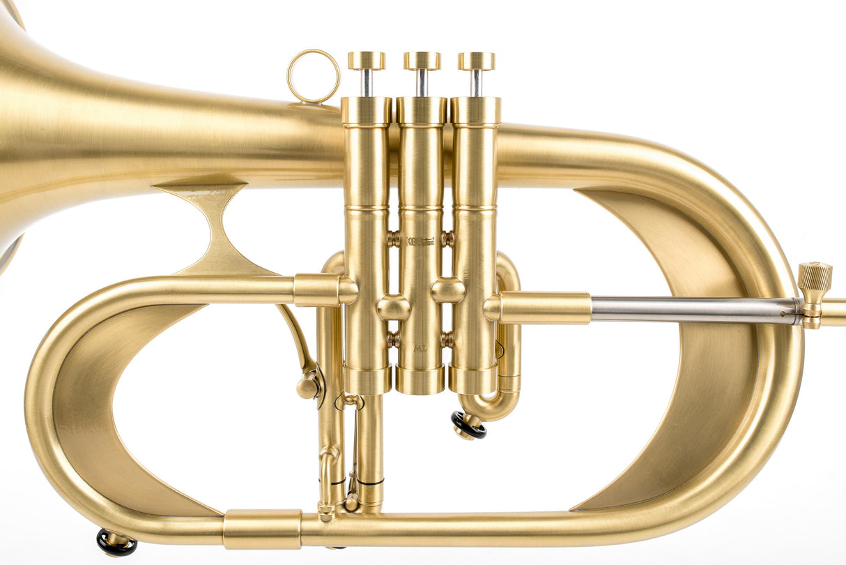 KGUmusic Handcrafted Flugelhorn | Red Brass 165 mm Bell, Light Satin