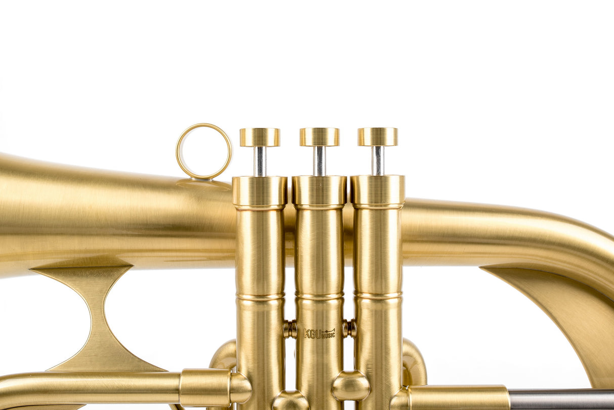 KGUmusic Handcrafted Flugelhorn | Red Brass 165 mm Bell, Light Satin