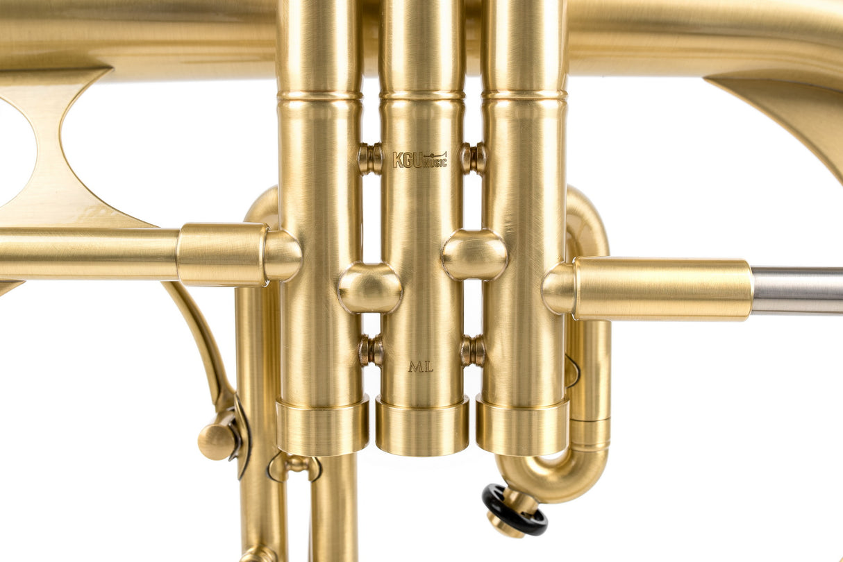 KGUmusic Handcrafted Flugelhorn | Red Brass 165 mm Bell, Light Satin
