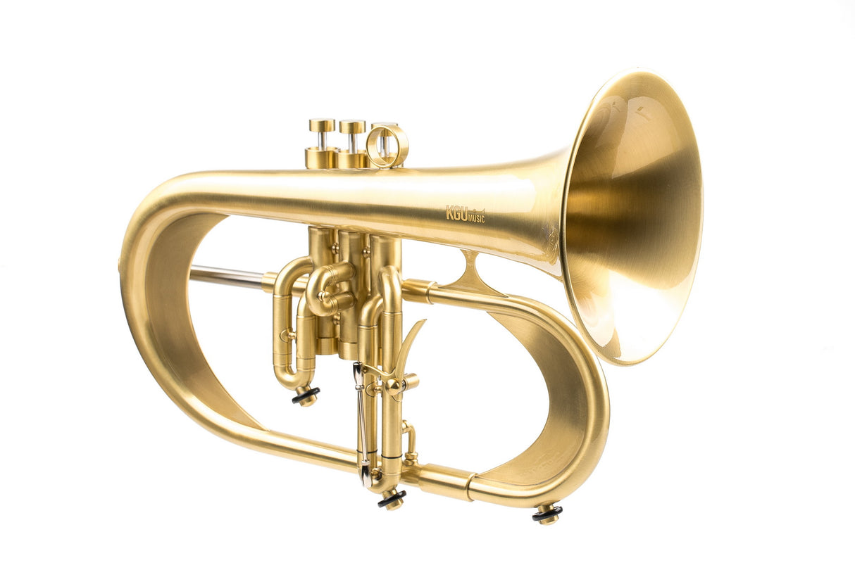 KGUmusic Handcrafted Flugelhorn | Red Brass 165 mm Bell, Light Satin