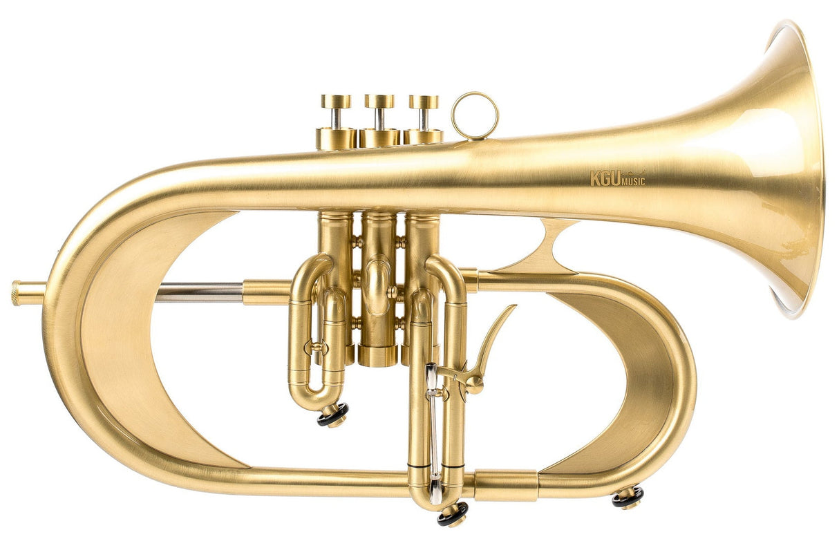 KGUmusic Handcrafted Flugelhorn | Red Brass 165 mm Bell, Light Satin