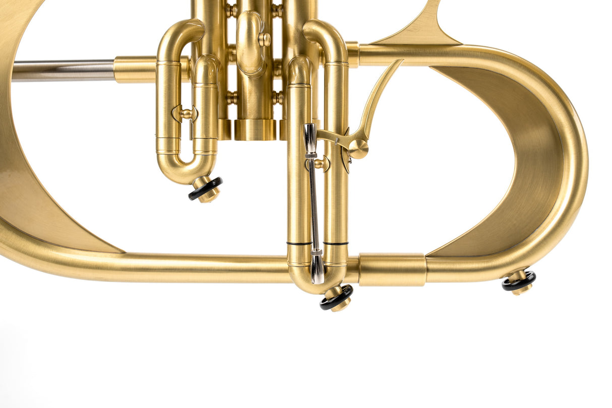 KGUmusic Handcrafted Flugelhorn | Red Brass 165 mm Bell, Light Satin