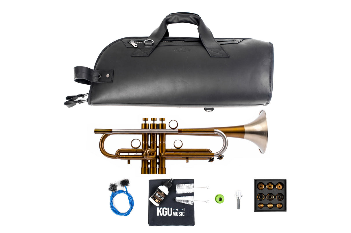 KGUmusic Obsidian Trumpet Bb | Dark Patina Finish