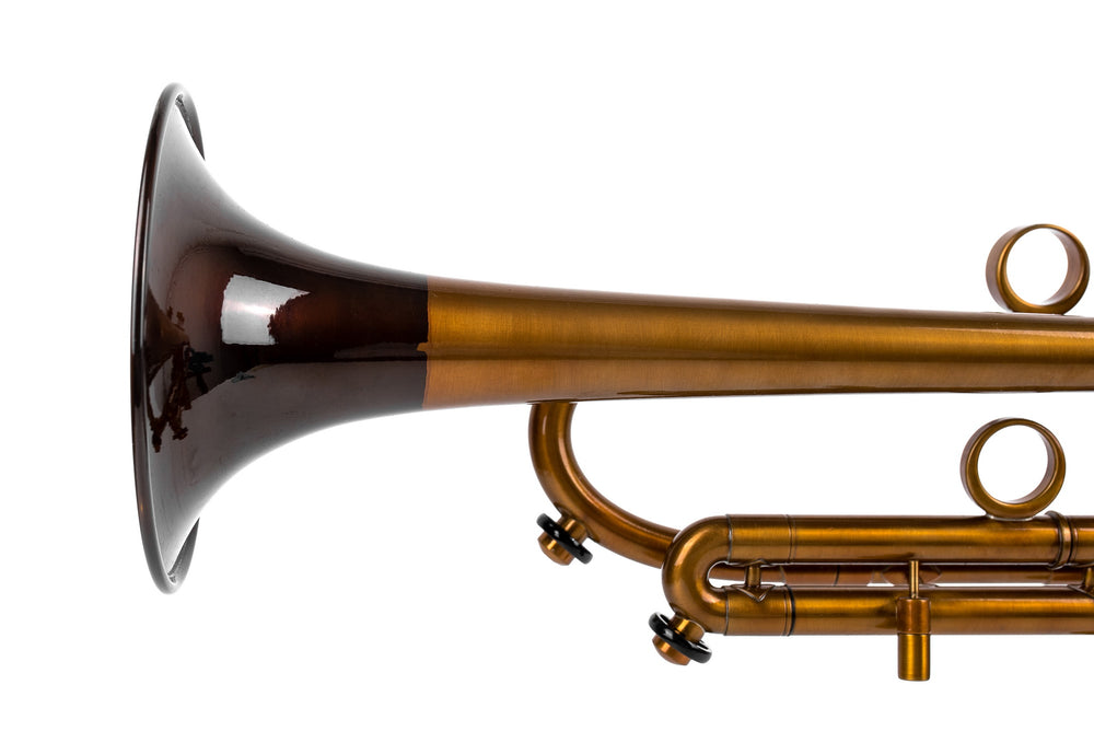 Trumpet KGUmusic Volya – 130 mm Bell | Yellow Brass Stem, Red Brass Flare, Patina Gloss Lacquer