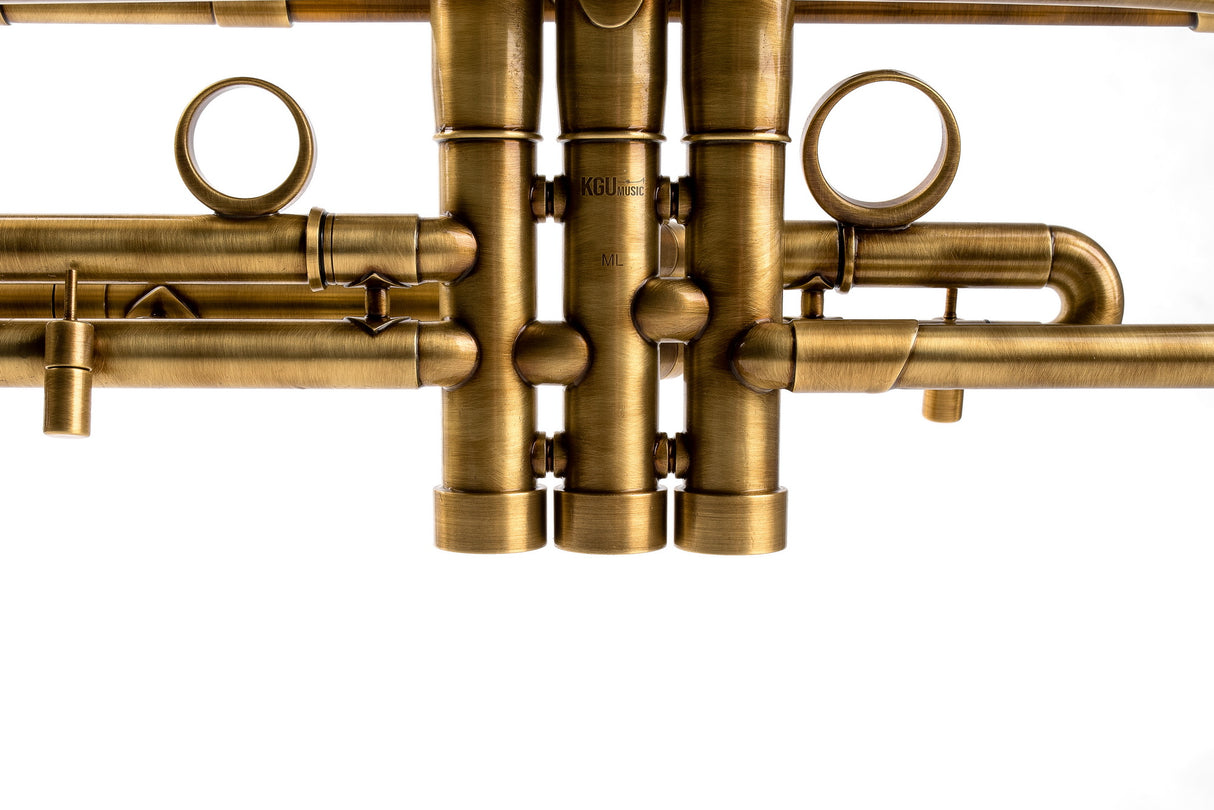 Trumpet KGUmusic Volya – 130 mm Red Brass Bell, Satin + Patina, Gloss Lacquer