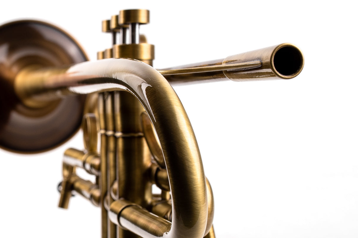 Trumpet KGUmusic Volya – 130 mm Red Brass Bell, Satin + Patina, Gloss Lacquer