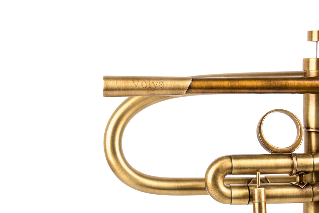 Trumpet KGUmusic Volya – 130 mm Red Brass Bell, Satin + Patina, Gloss Lacquer