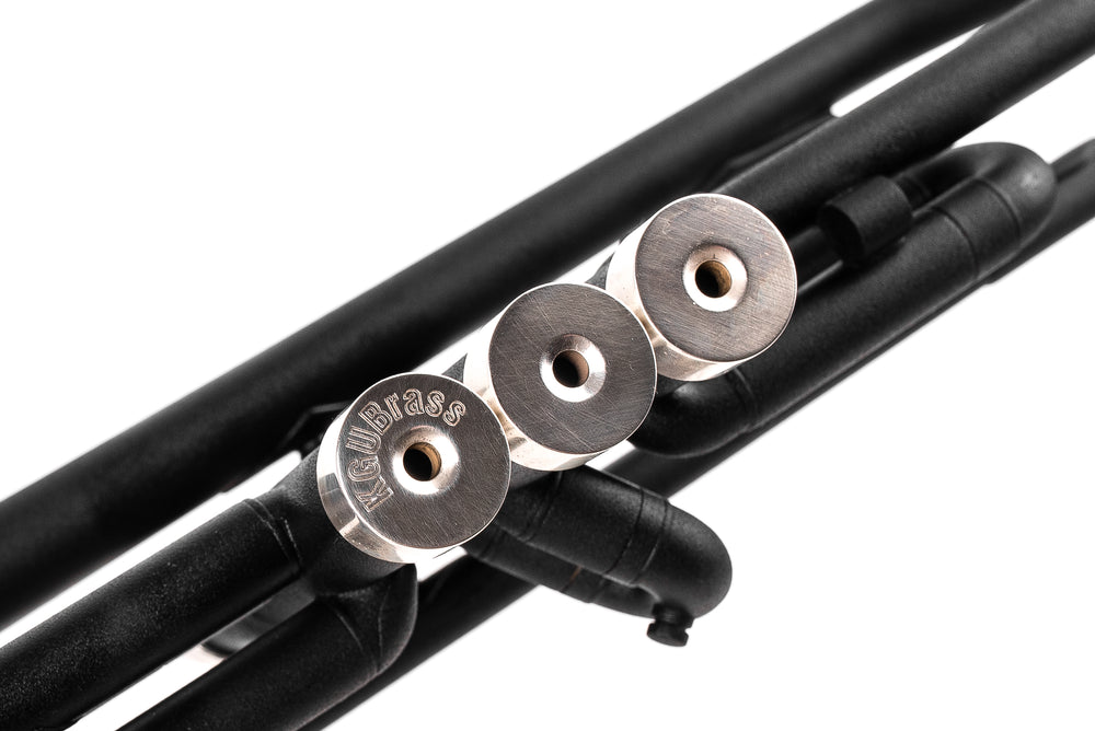 Black Bach Stradivarius 180-37 Trumpet | Silver plated Trim Kit | KGUmusic