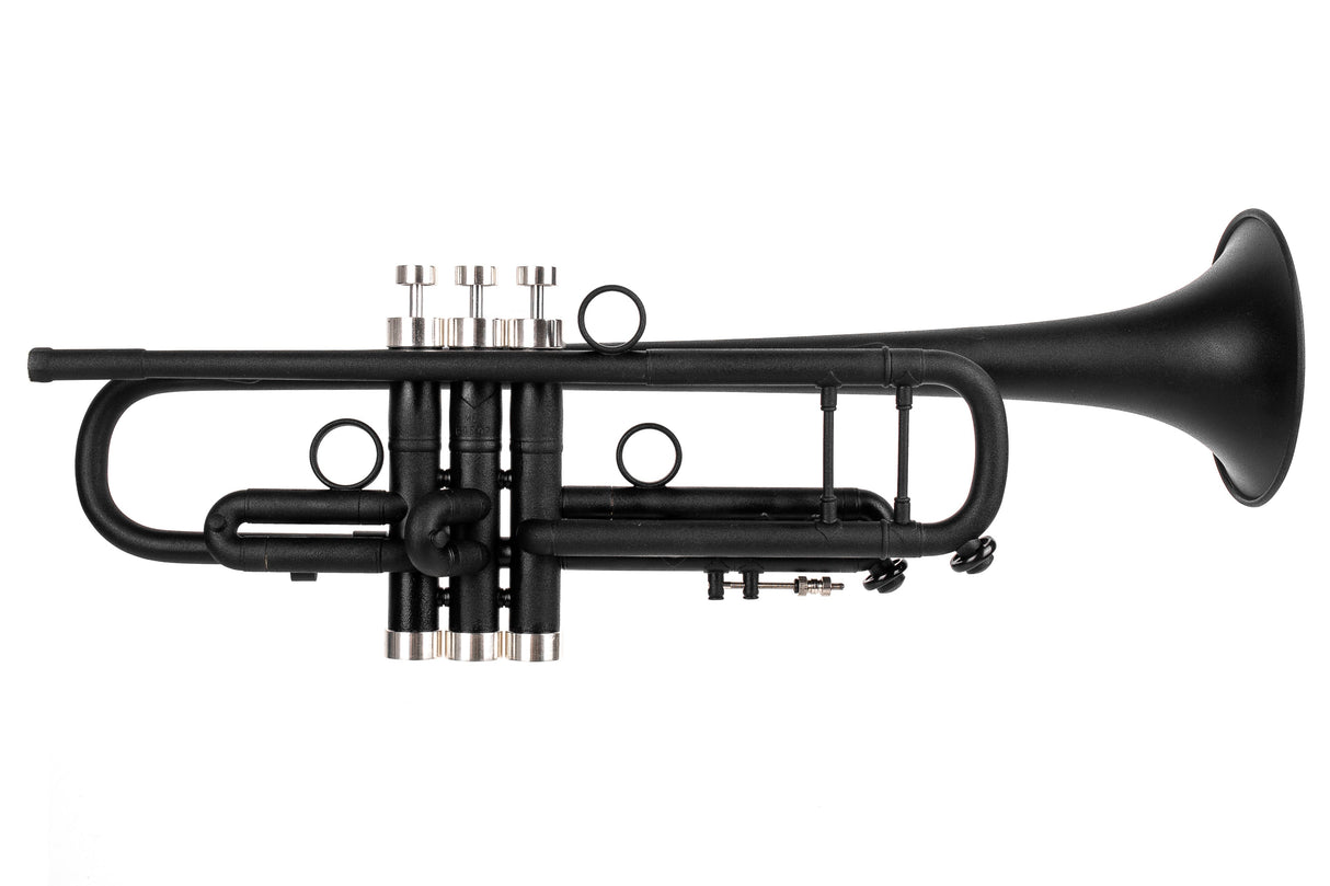 Black Bach Stradivarius 180-37 Trumpet | Silver plated Trim Kit | KGUmusic