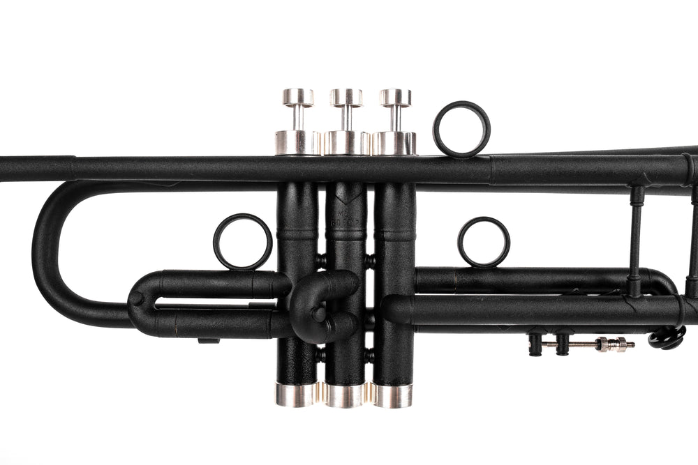 Black Bach Stradivarius 180-37 Trumpet | Silver plated Trim Kit | KGUmusic