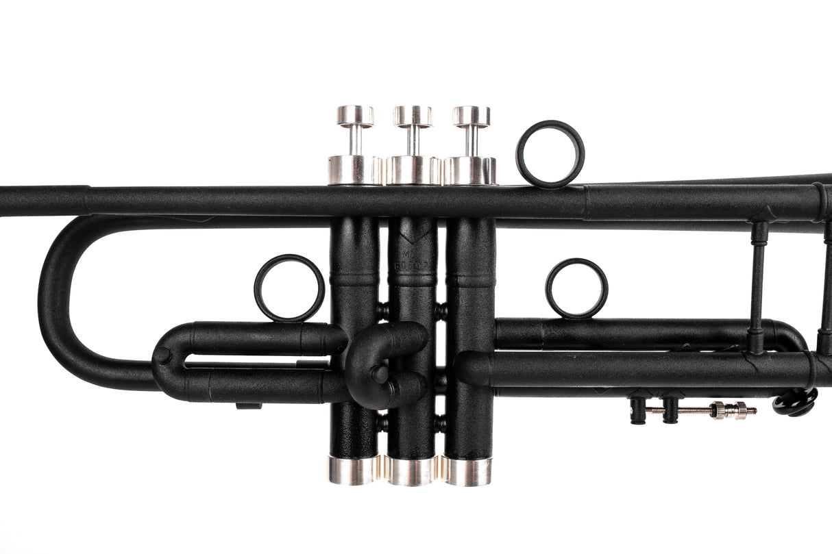 Black Bach Stradivarius 180-37 Trumpet | Silver plated Trim Kit | KGUmusic