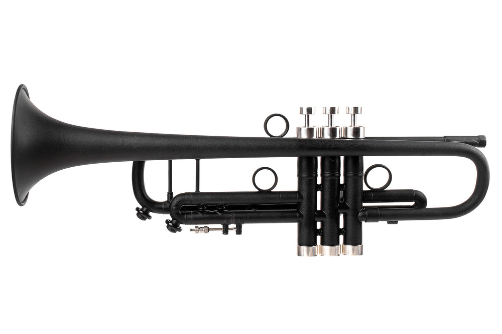 Black Bach Stradivarius 180-37 Trumpet | Silver plated Trim Kit | KGUmusic