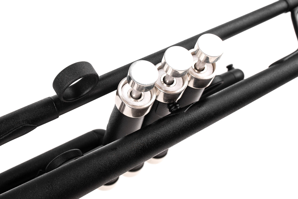 Black Bach Stradivarius 180-37 Trumpet | Silver plated Trim Kit | KGUmusic