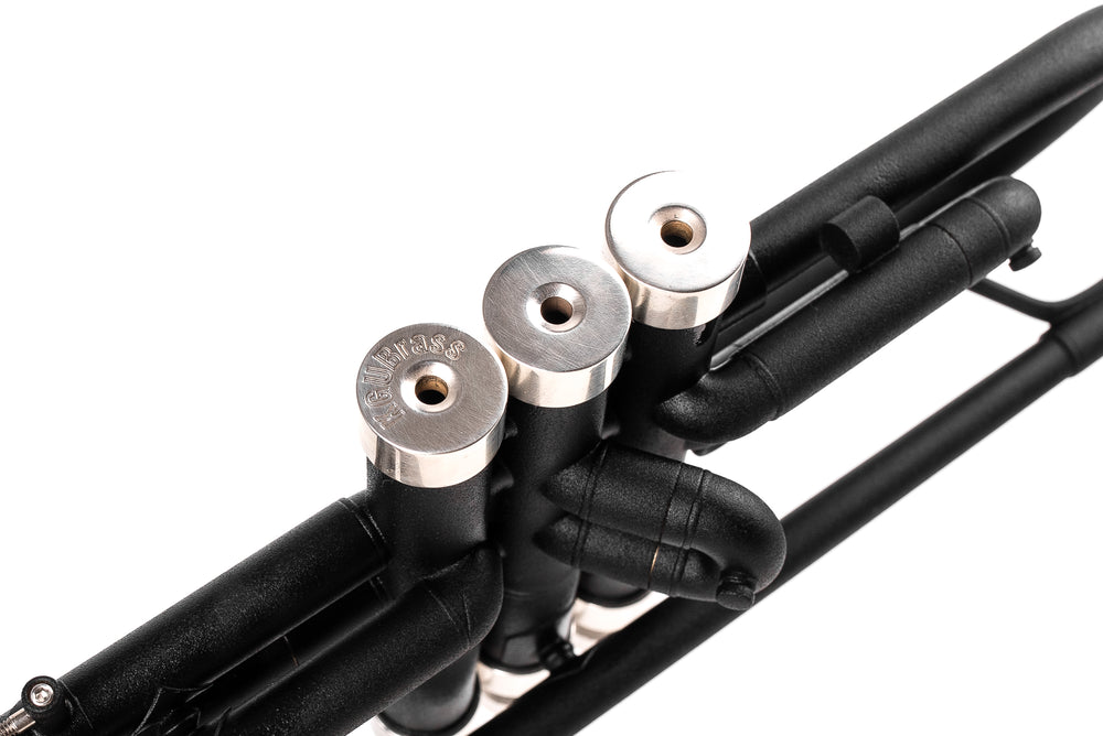 Black Bach Stradivarius 180-37 Trumpet | Silver plated Trim Kit | KGUmusic