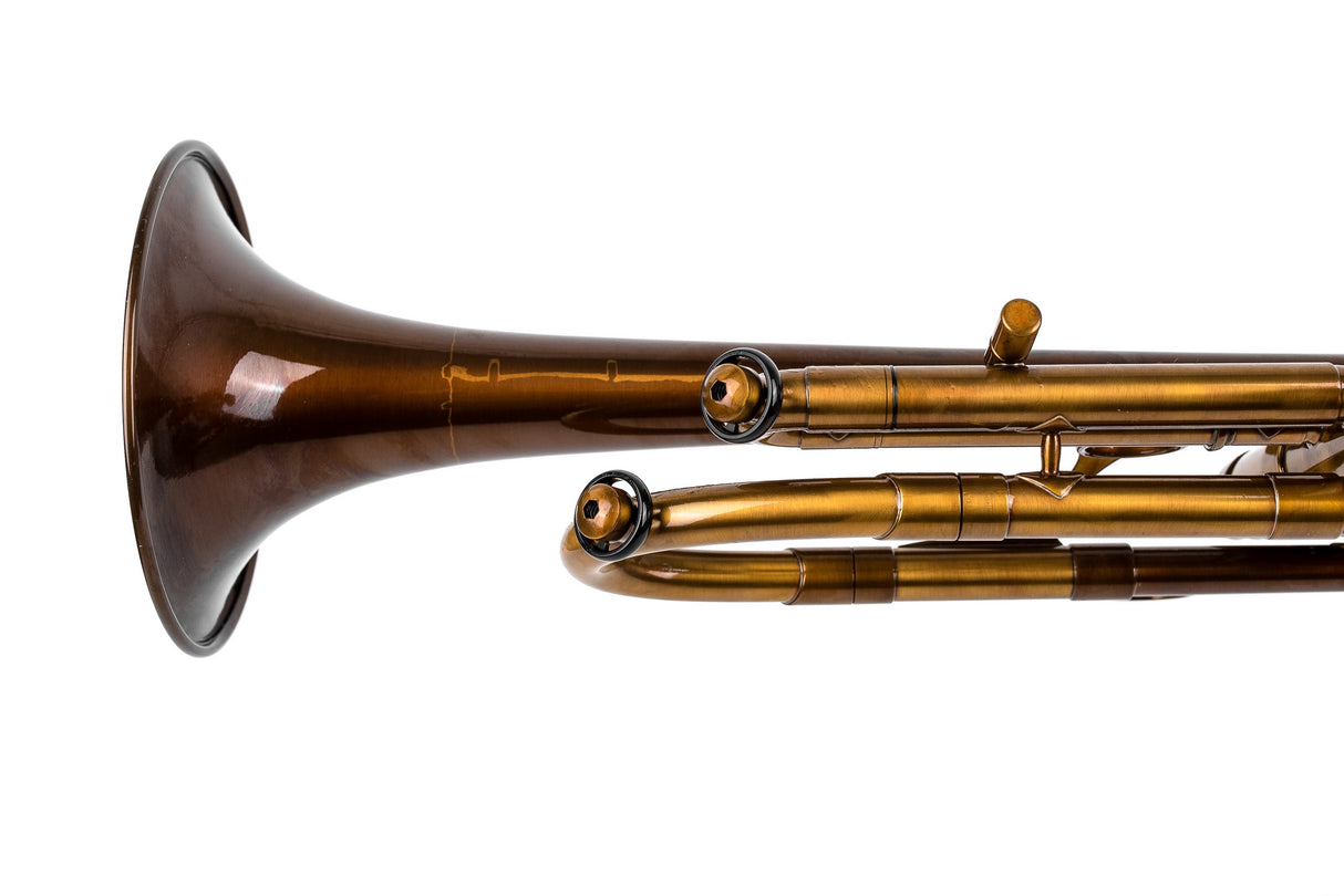 Trumpet KGUmusic Volya – 130 mm Red Brass Bell, Patina, Gloss Lacquer