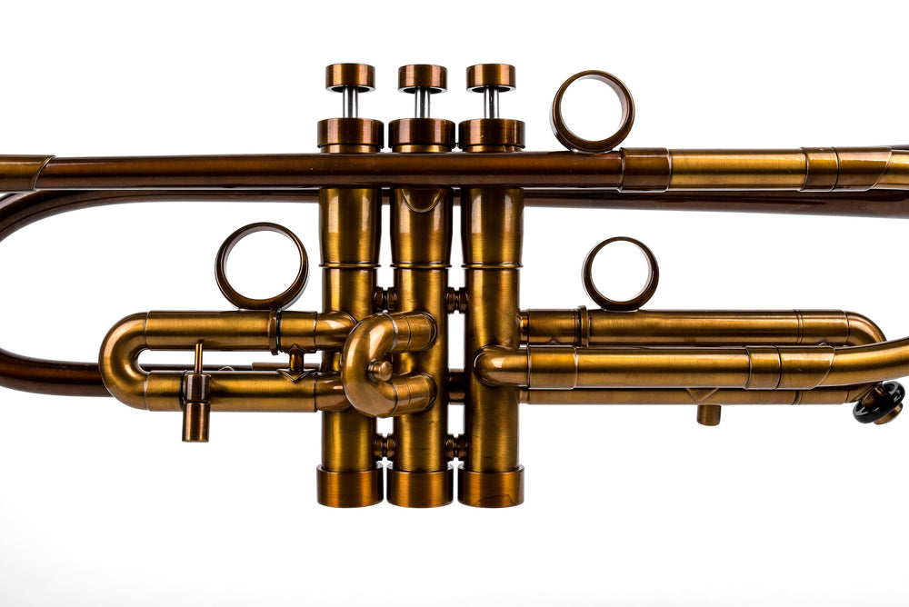 Trumpet KGUmusic Volya – 130 mm Red Brass Bell, Patina, Gloss Lacquer