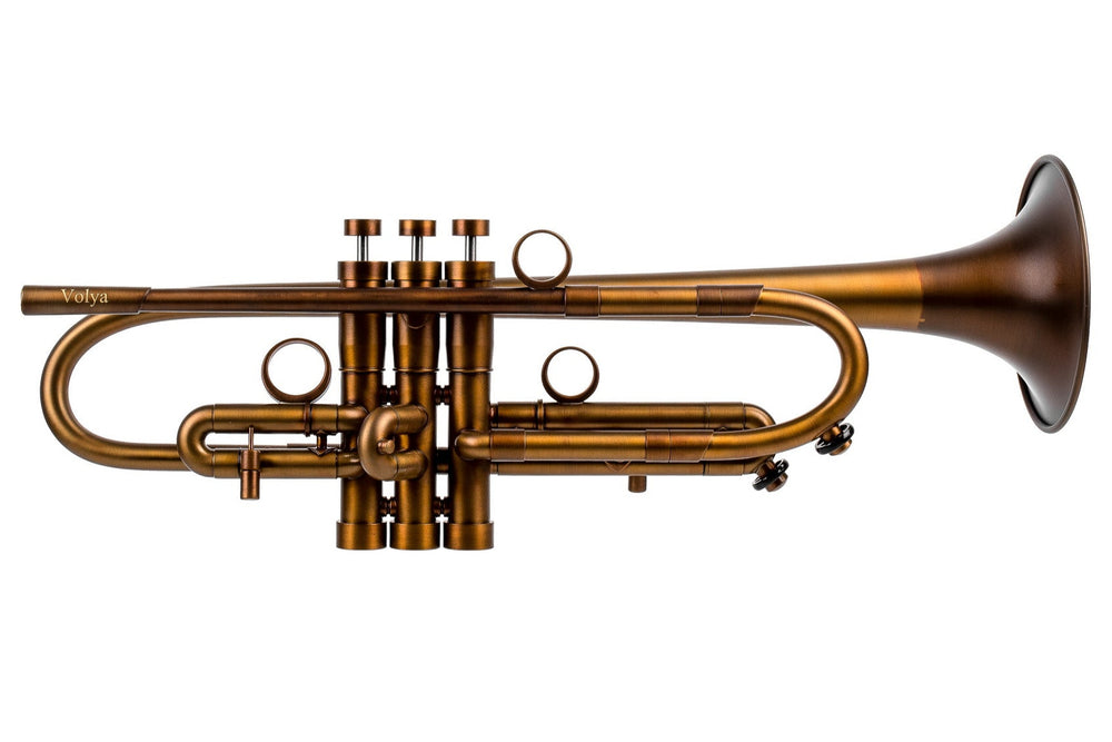 Trumpet KGUmusic Volya – 130 mm Red Brass Bell, Patina, Matte Lacquer