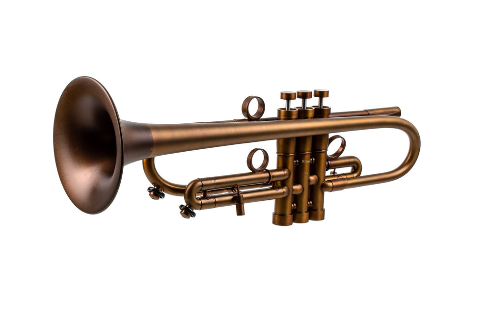 Trumpet KGUmusic Volya – 130 mm Red Brass Bell, Patina, Matte Lacquer