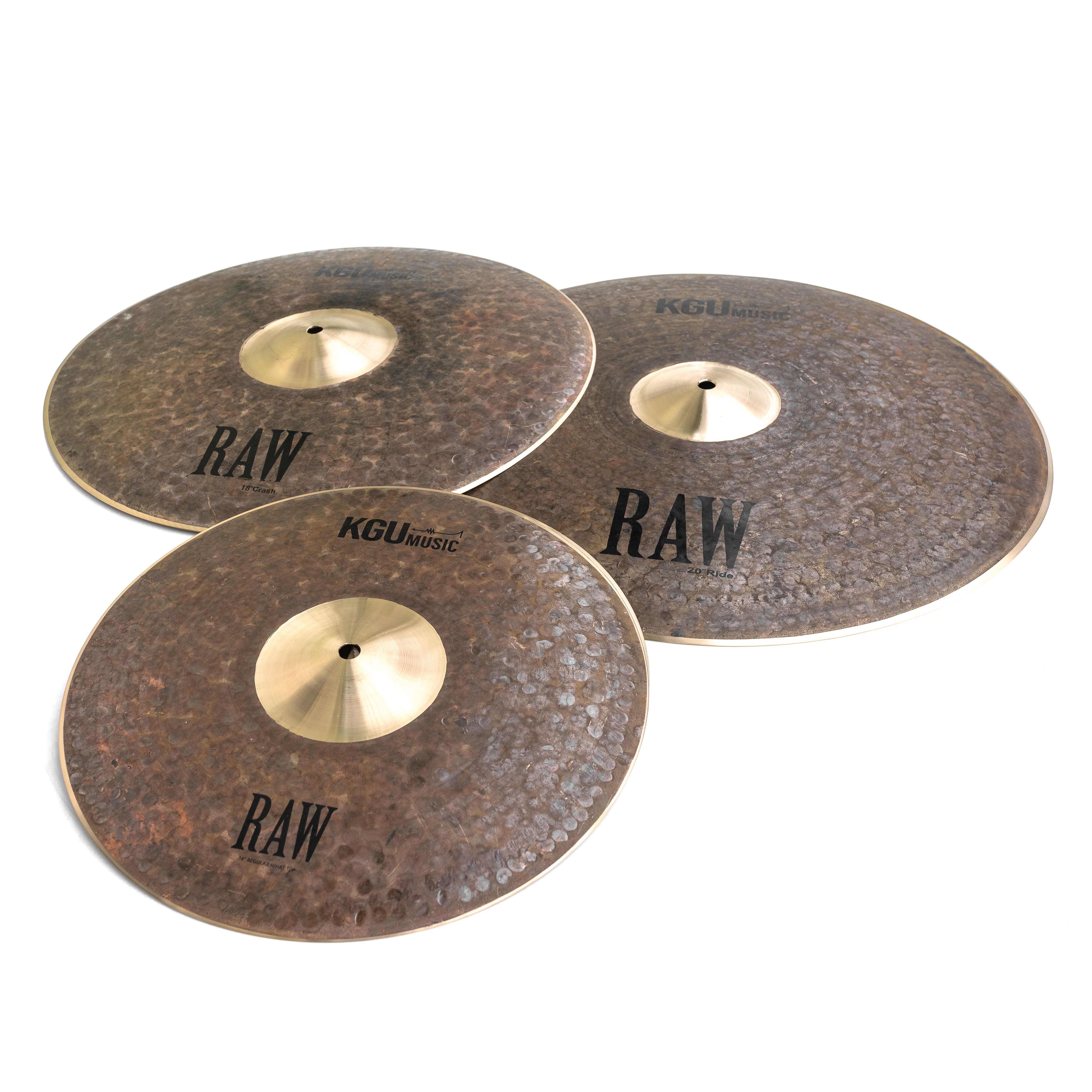 KGUmusic Raw Series Cymbals 3-Piece Set (3D1)