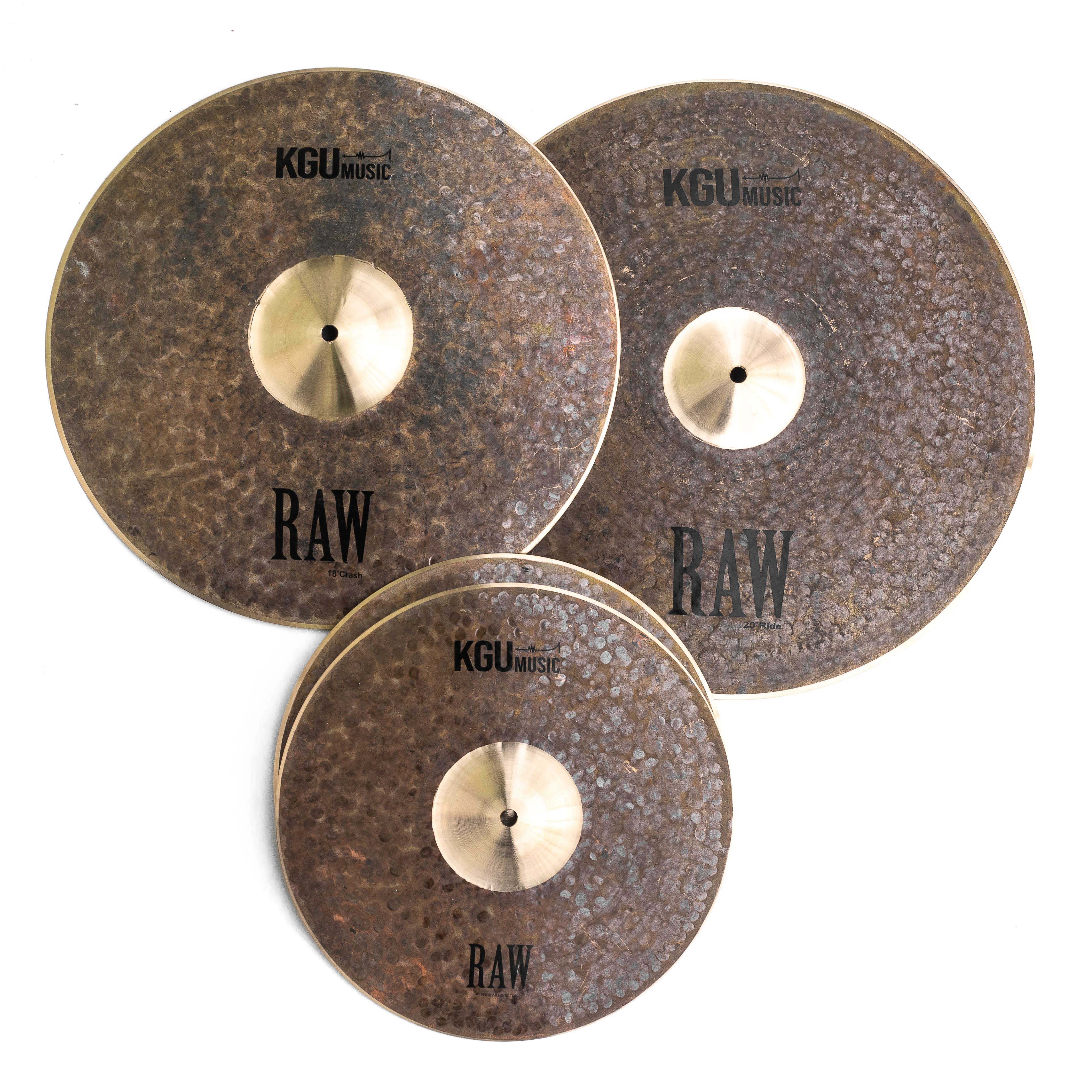 KGUmusic Raw Series Cymbals 3-Piece Set (3D1)