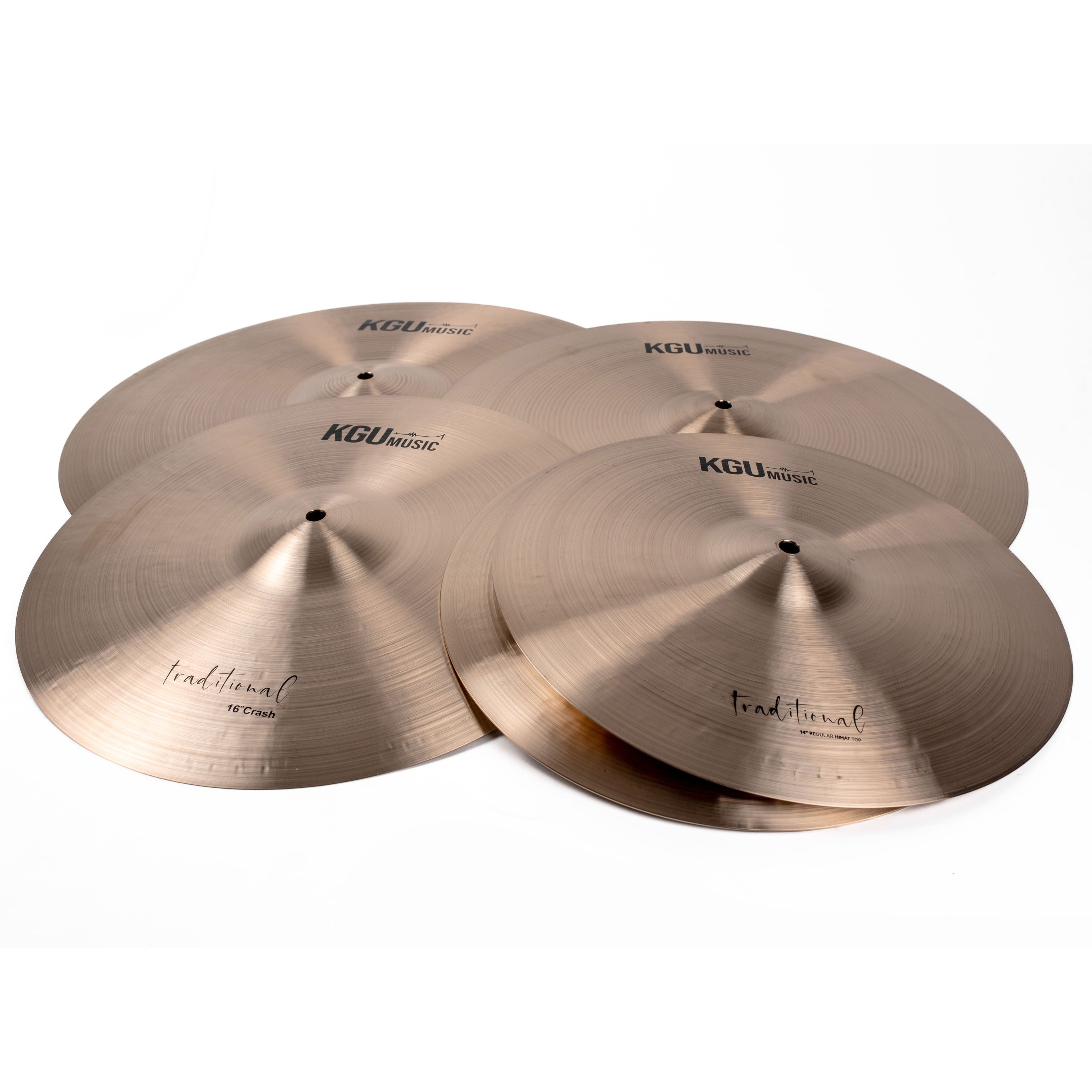 KGUmusic Traditional Series Cymbals 4-Piece Set (4D1)