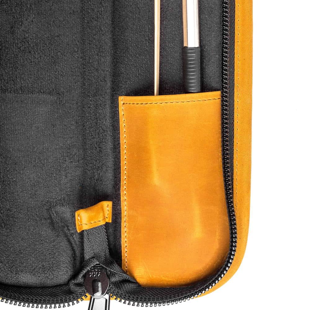 Handcrafted Single Bow Case for Violin, Viola, & Cello | Crazy Horse Leather