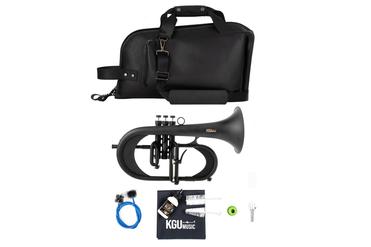 KGUmusic Handcrafted Flugelhorn (BLACK)