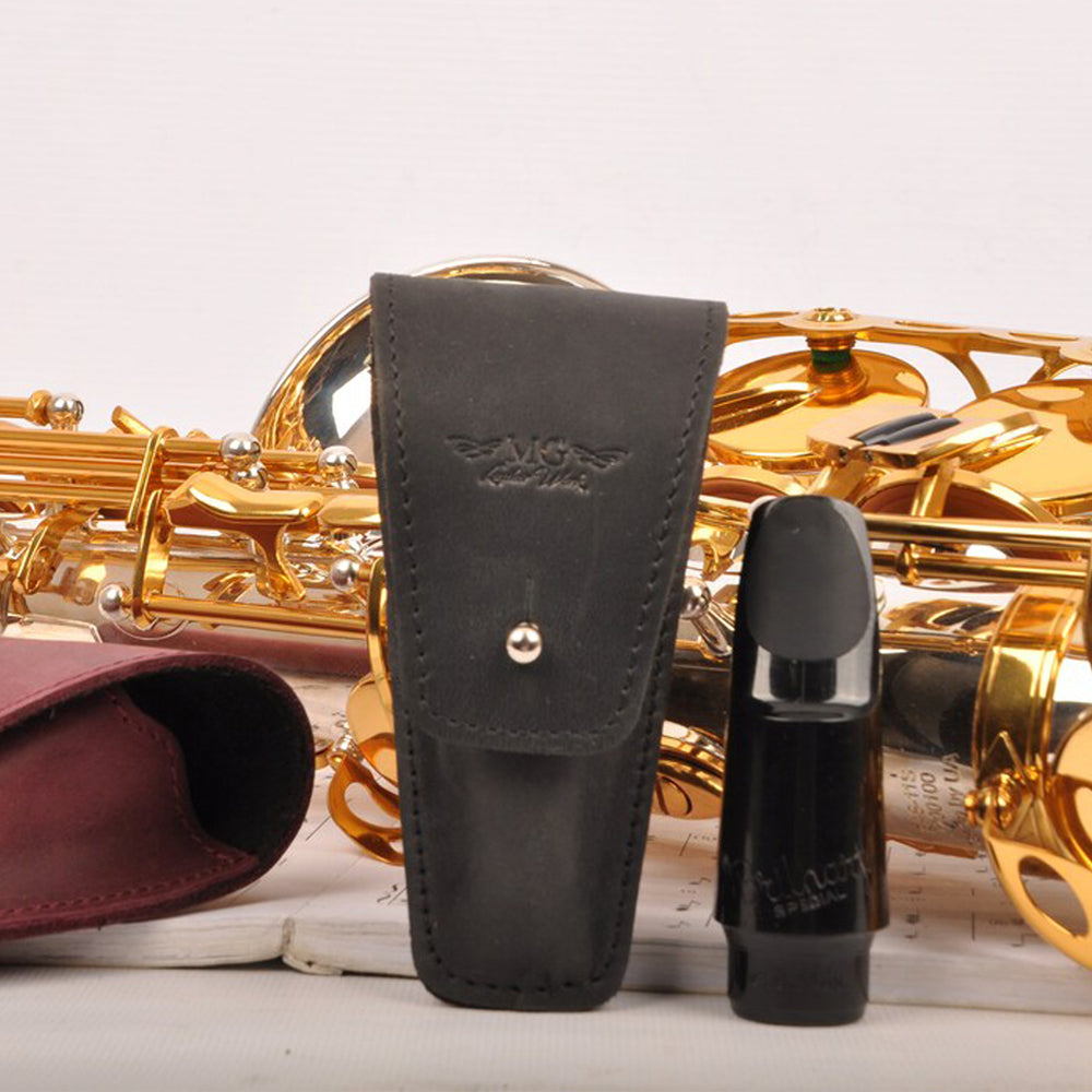 Saxophone leather mouthpiece 1-3 holder – KGUmusic