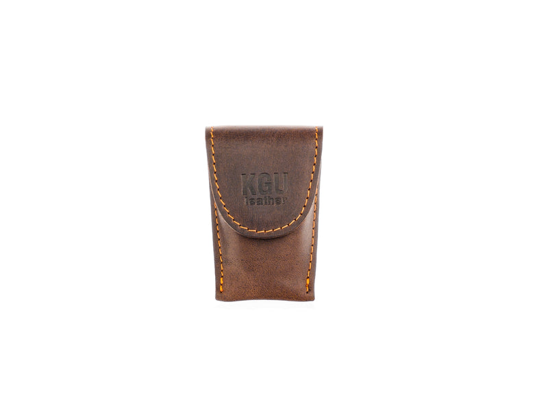 French Horn Mouthpiece POUCH (3 models). Crazy Horse Leather.