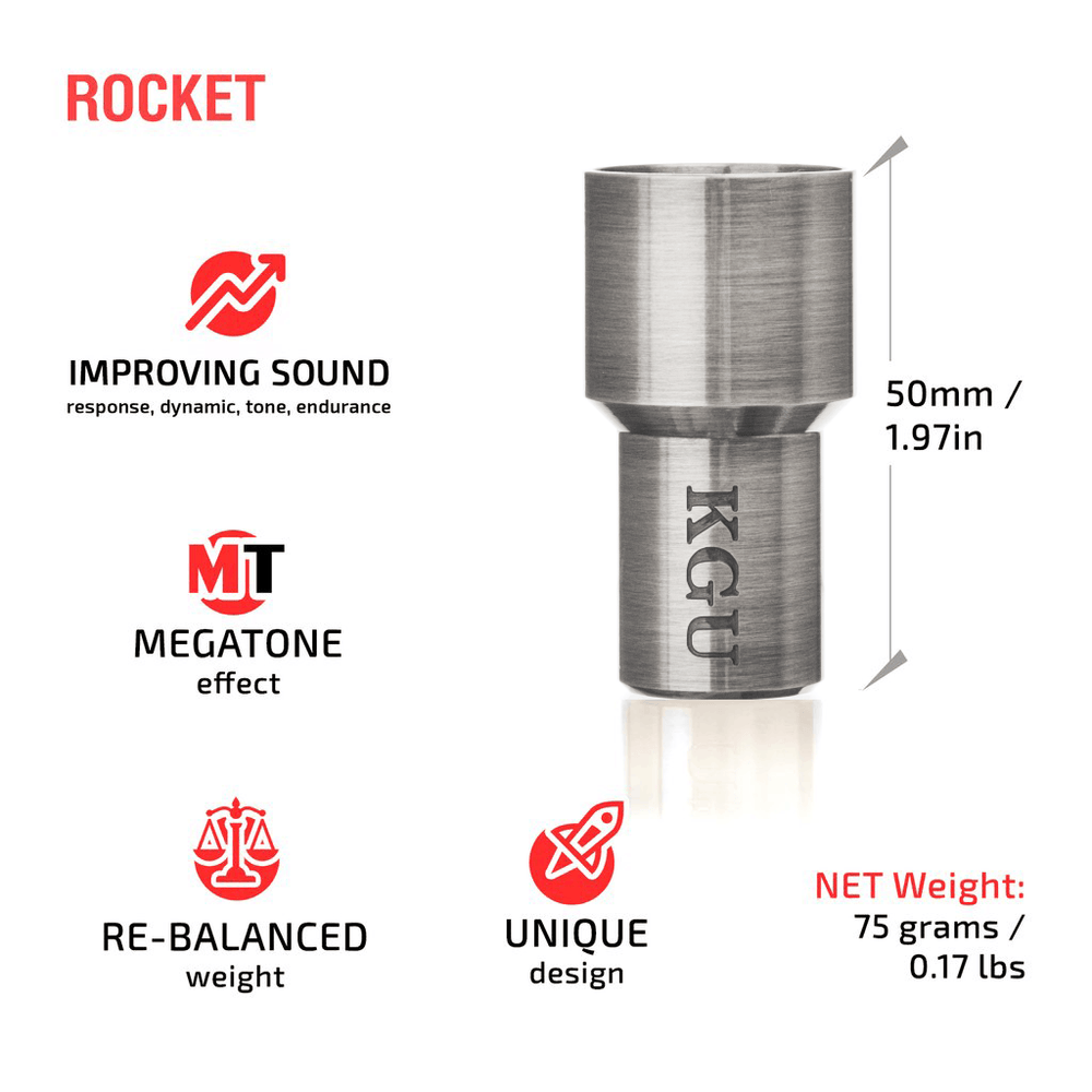 KGUmusic Rocket Trumpet Mouthpiece Booster Silver Brushed