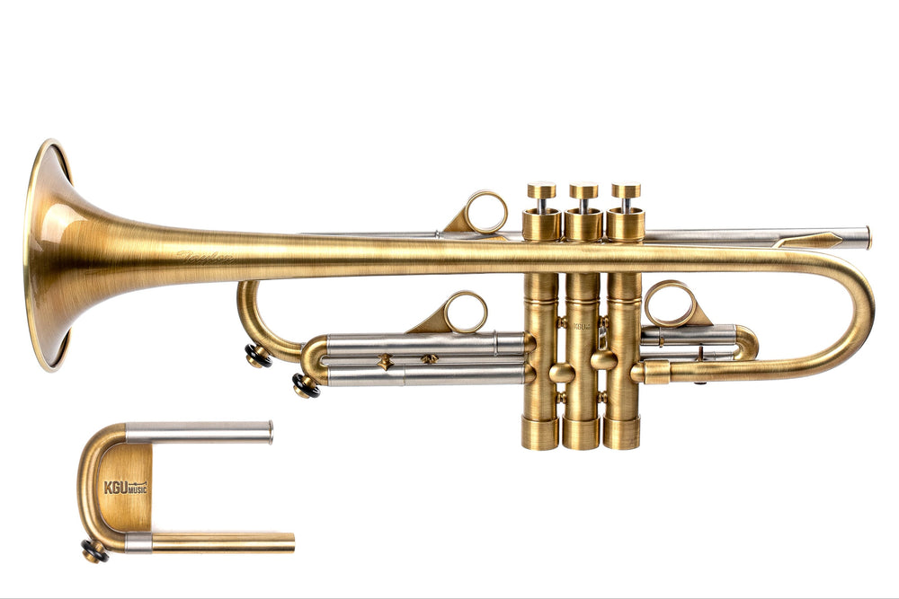 KGUmusic 135mm Taylor Bell RS Trumpet – Satin Brass Finish