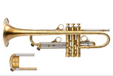 KGUmusic 135mm Taylor Bell RS Trumpet – Satin Brass Finish