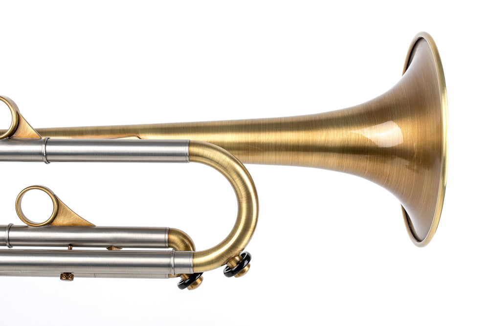 KGUmusic 135mm Taylor Bell RS Trumpet – Satin Brass Finish