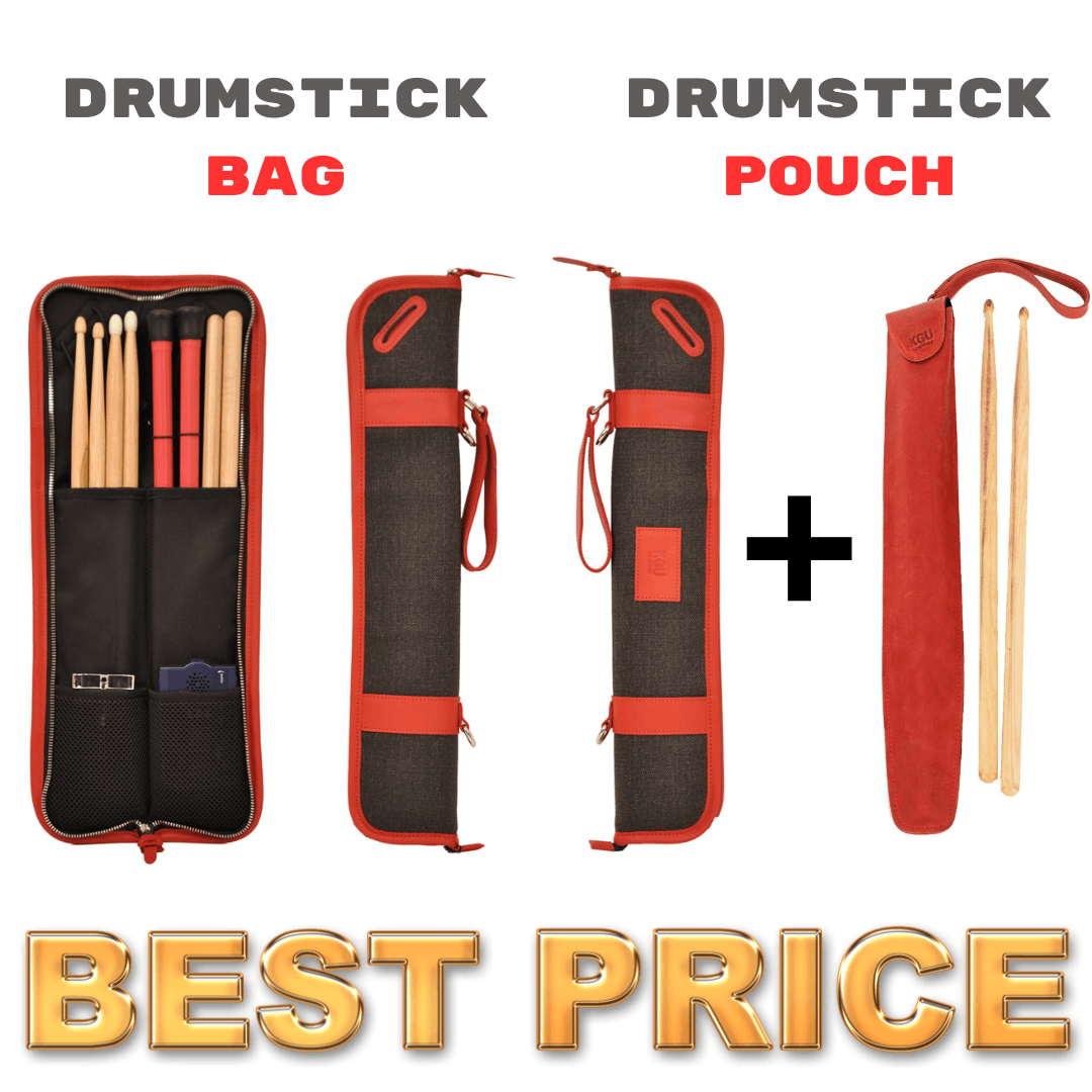 Genuine leather Handmade bag for drumsticks + Drumstick Pouch