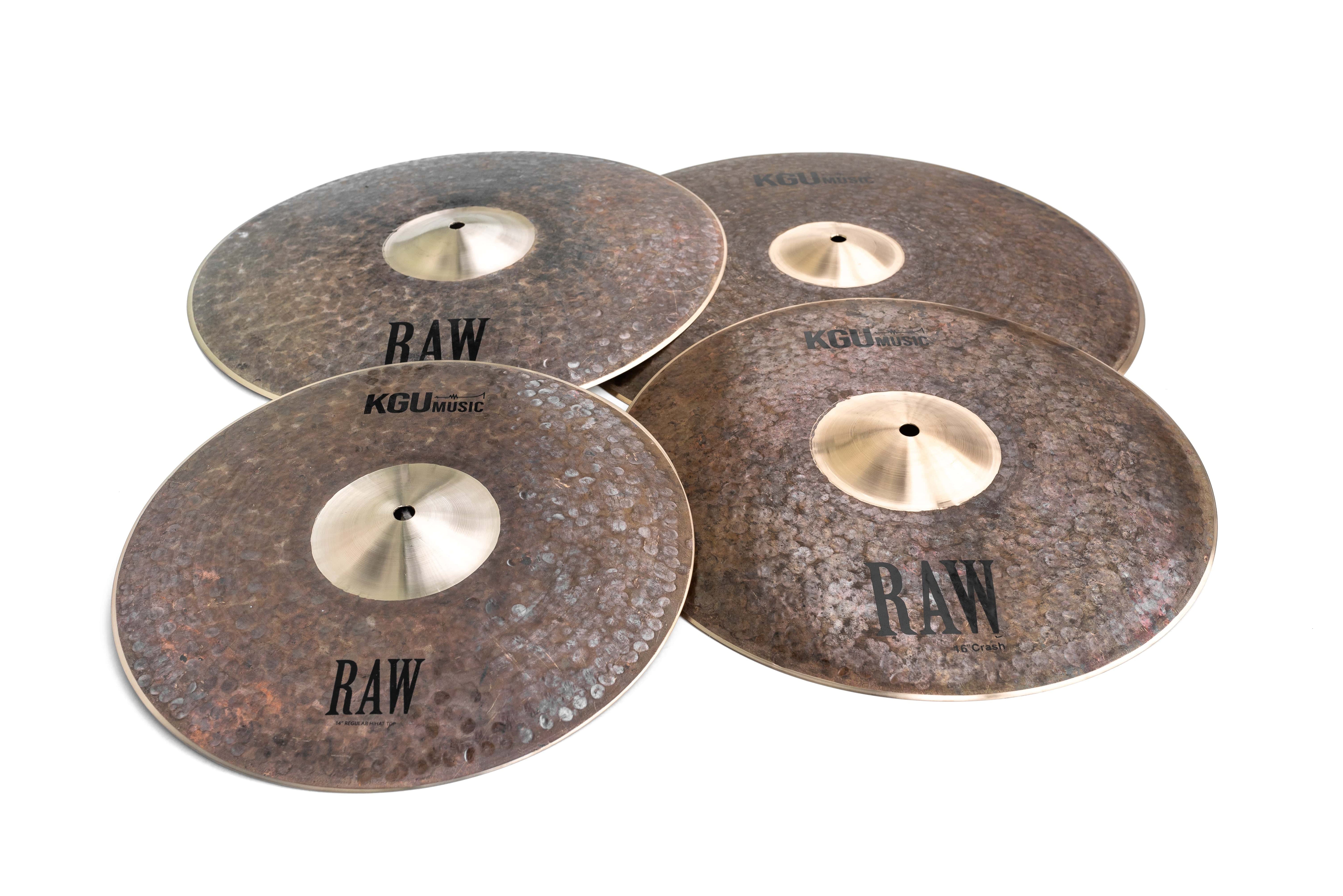 KGUmusic Raw Series Cymbals 4-Piece Set (4D1)