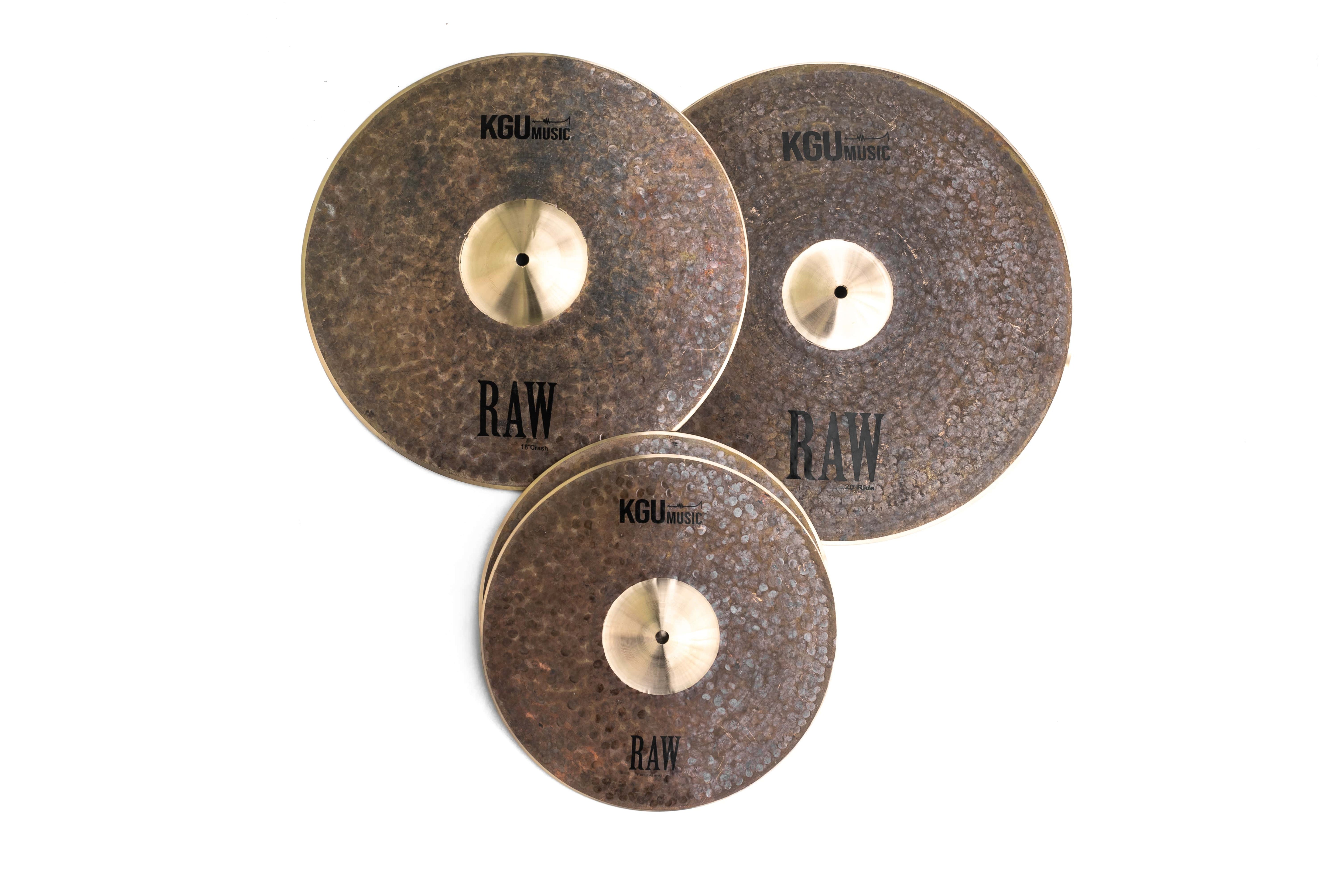 KGUmusic Raw Series Cymbals 3-Piece Set (3D1)